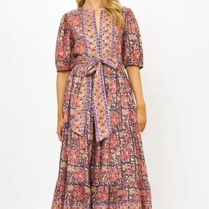 Oliphant Puff Sleeve Maxi Dress, NWT, Size Small